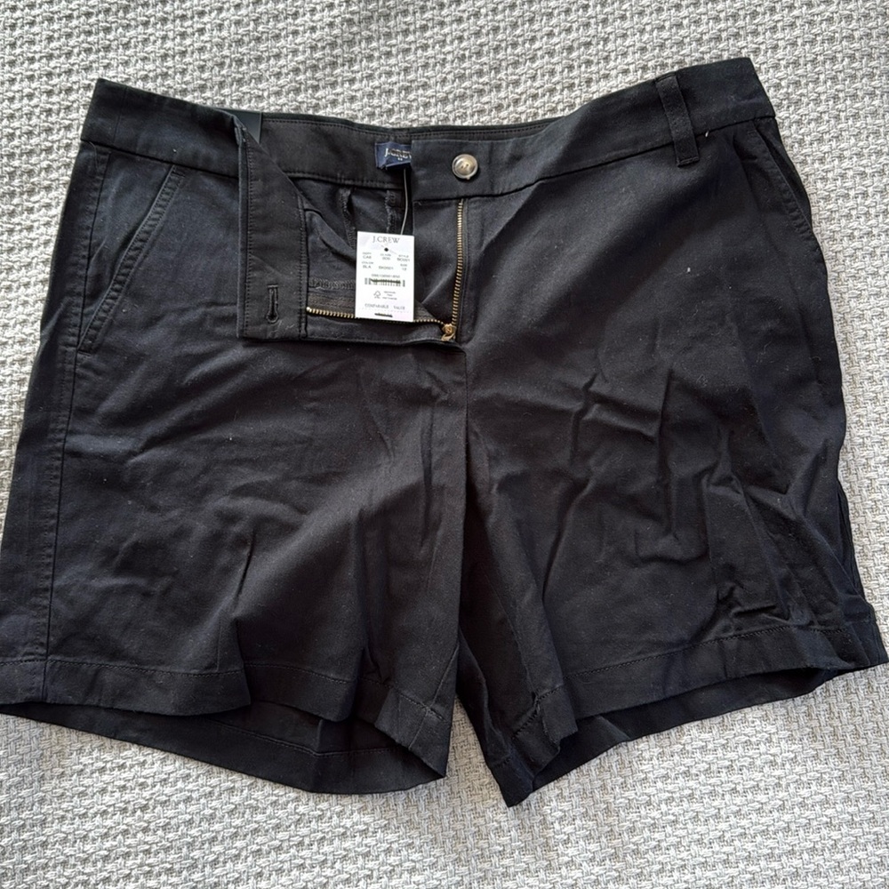 NWT Black Womens J Crew 7” shorts